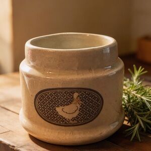 Vintage SSC Goose Mini Stoneware Crock Taiwan Farmhouse Decor Planter